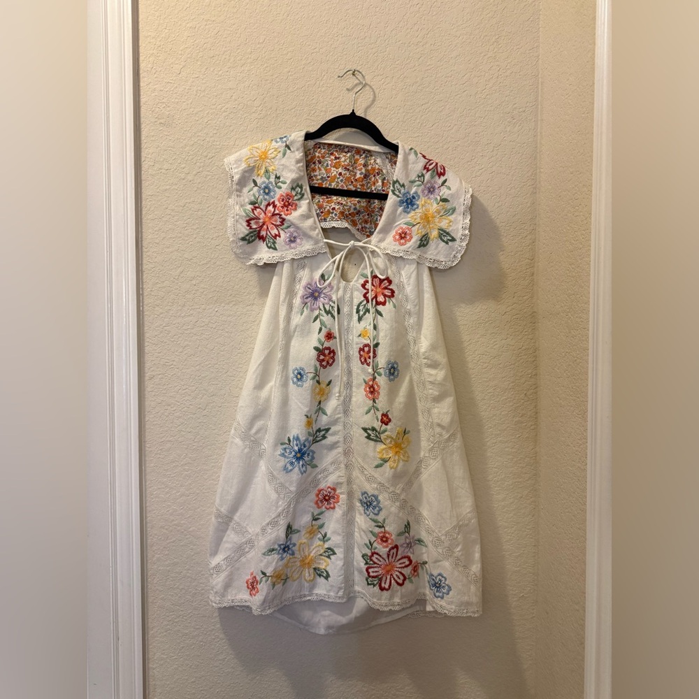 Free People Willow Floral Embroidered Mini Dress - Picture 7 of 10